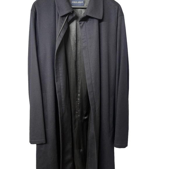 Giorgio Armani Loro Piana 100% Cashmere Storm System Long Coat Size 52 - Picture 3 of 16